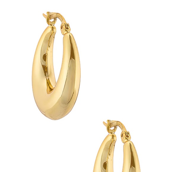 Revolve Becca Hoops in Gold - Picture 5 of 5